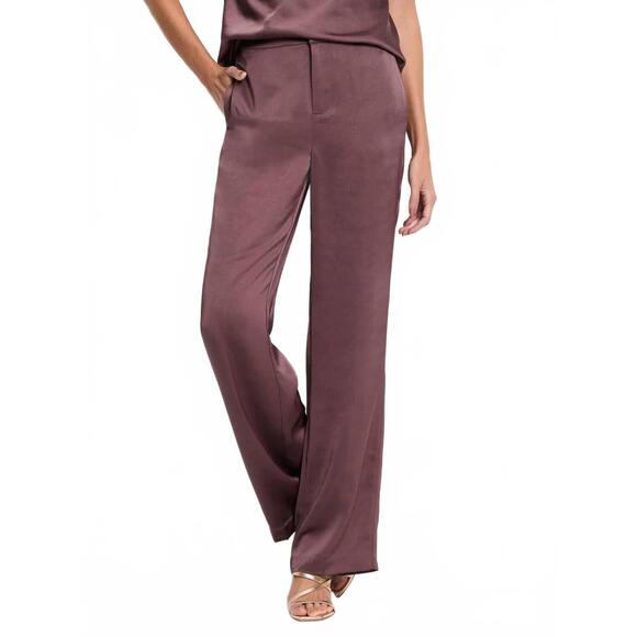 NIC + ZOE Pants - NEW NIC + ZOE eliot wide leg luxe satin pants in chai